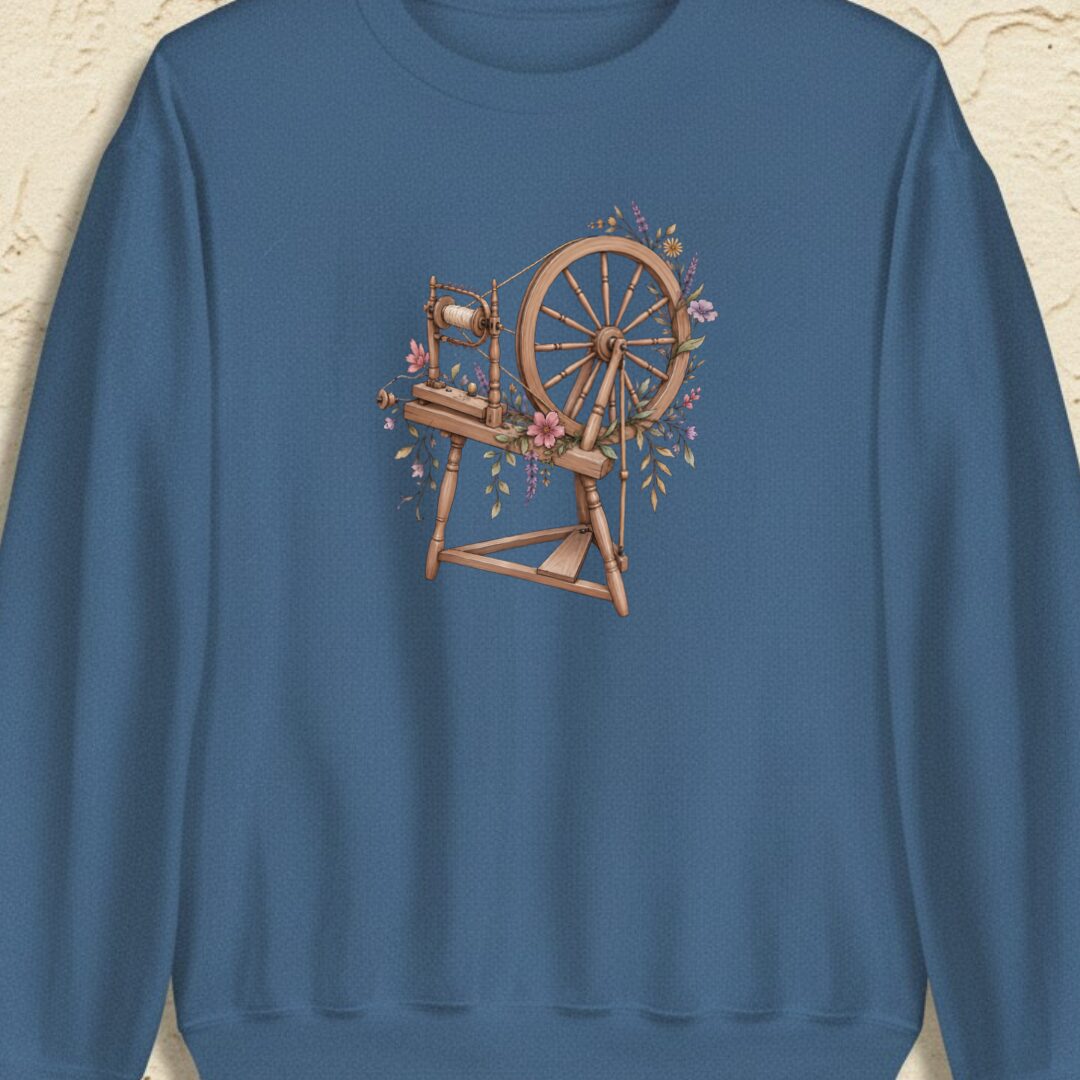 Spinning Wheel Indigo Blue Sweatshirt.jpg