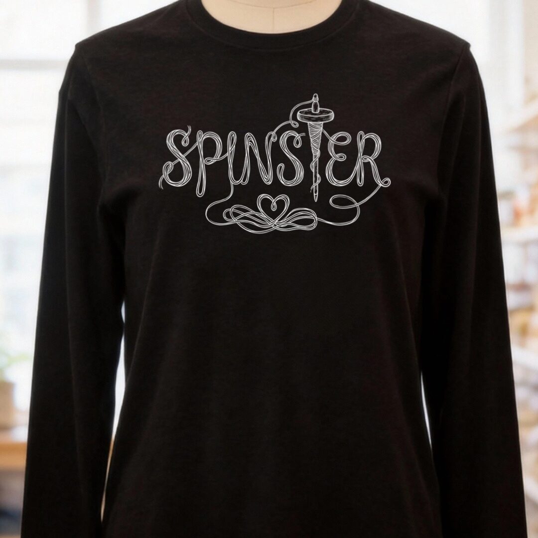 Spinster Text Black Long Sleeve Tee.jpg