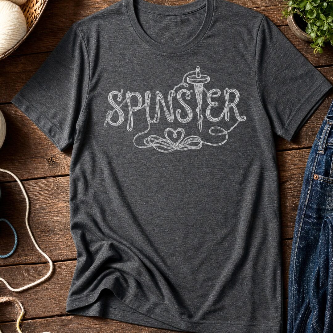 Spinster Text Dark Grey T-Shirt.jpg