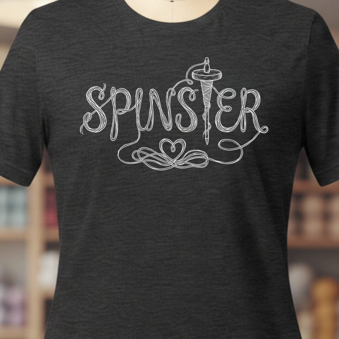 Spinster Text T-Shirt Dark Grey t-shirt