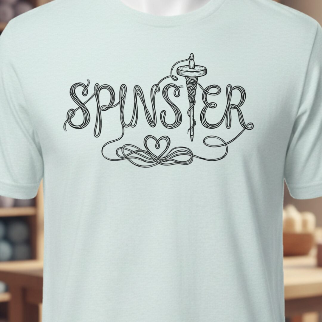 Spinster Text T-Shirt Ice Blue t-shirt
