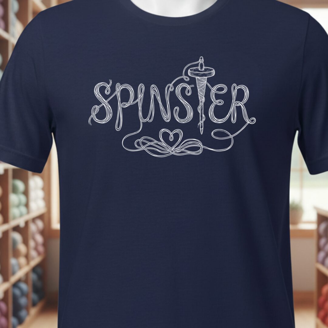 Spinster Text T-Shirt Navy t-shirt