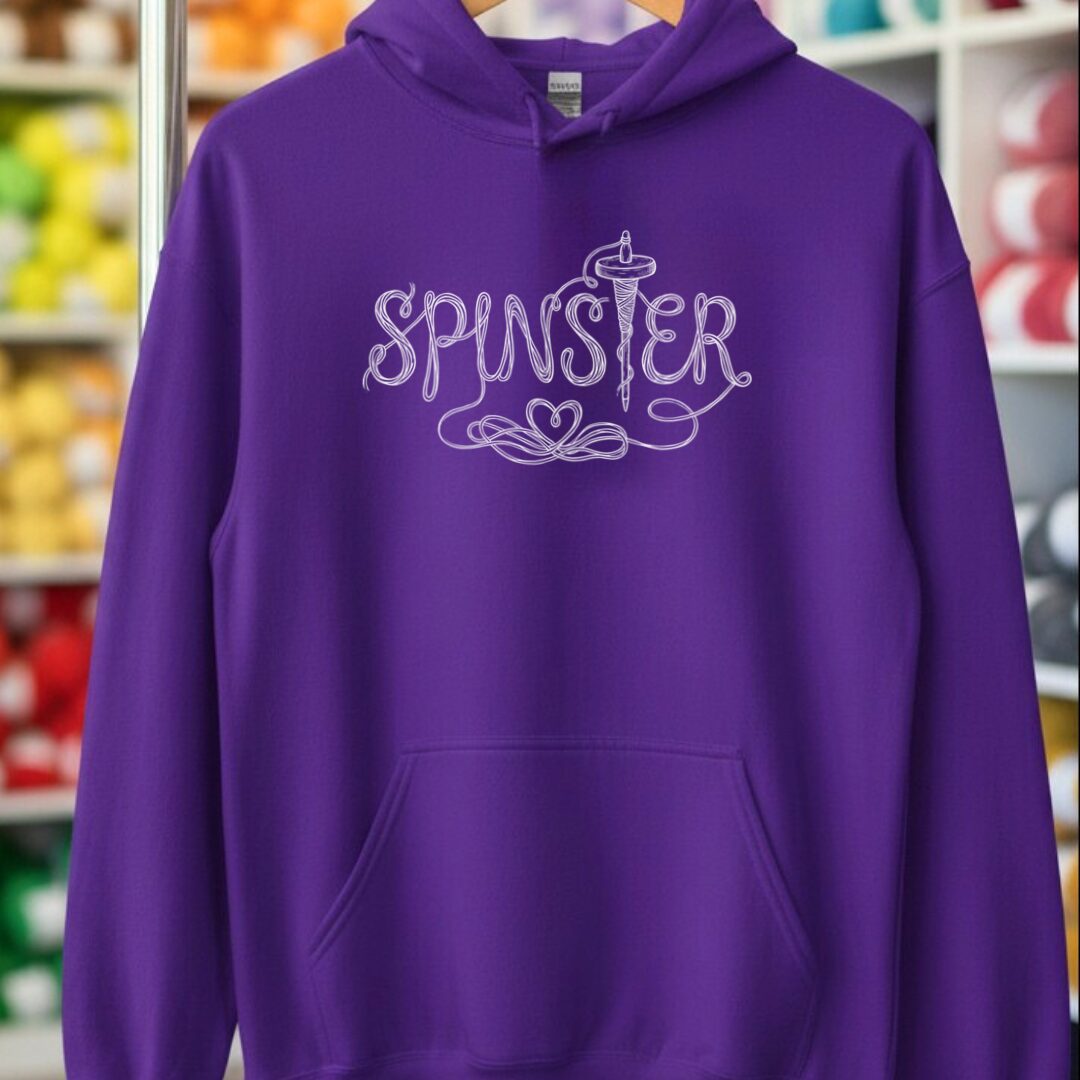 Spinster Text Purple Hoodie.jpg