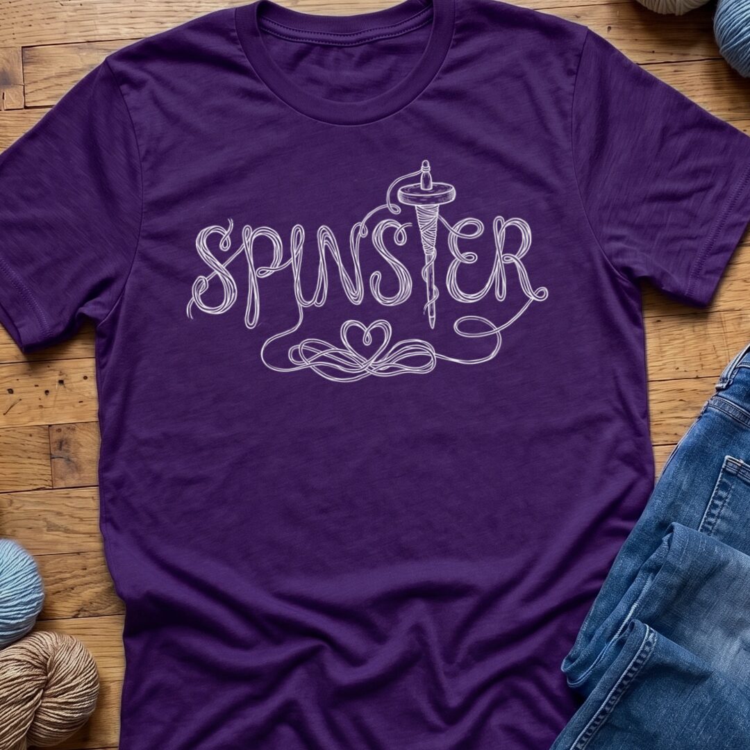 Spinster Text Purple T-Shirt.jpg
