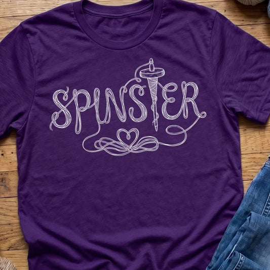 Spinster Text T-Shirt Purple t-shirt