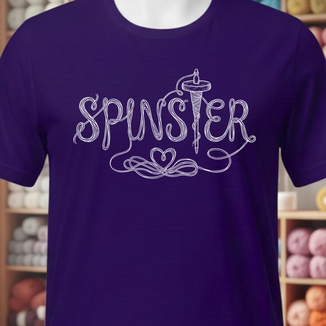 Spinster Text T-Shirt Purple t-shirt