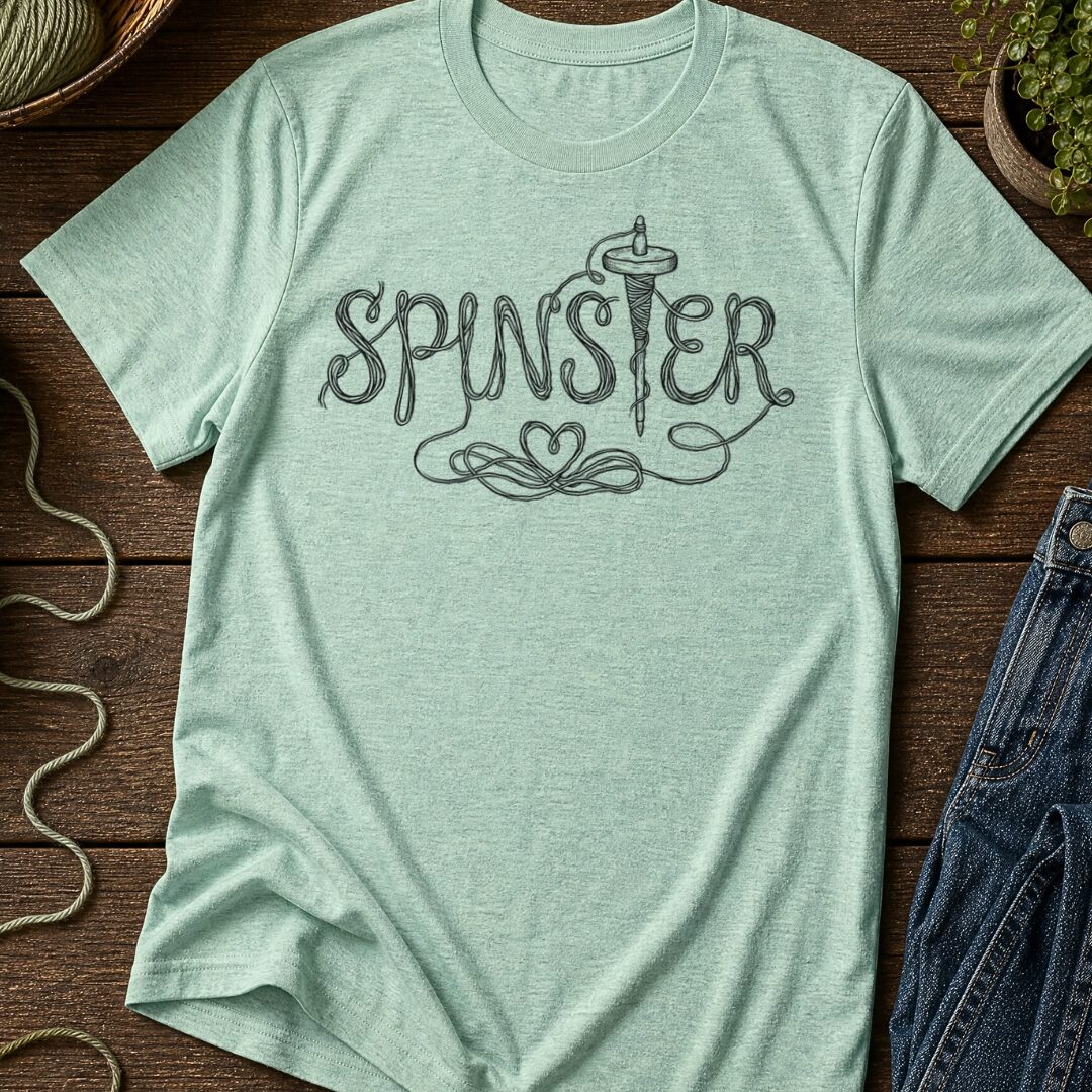 Spinster Text Sea Breeze T-Shirt.jpg