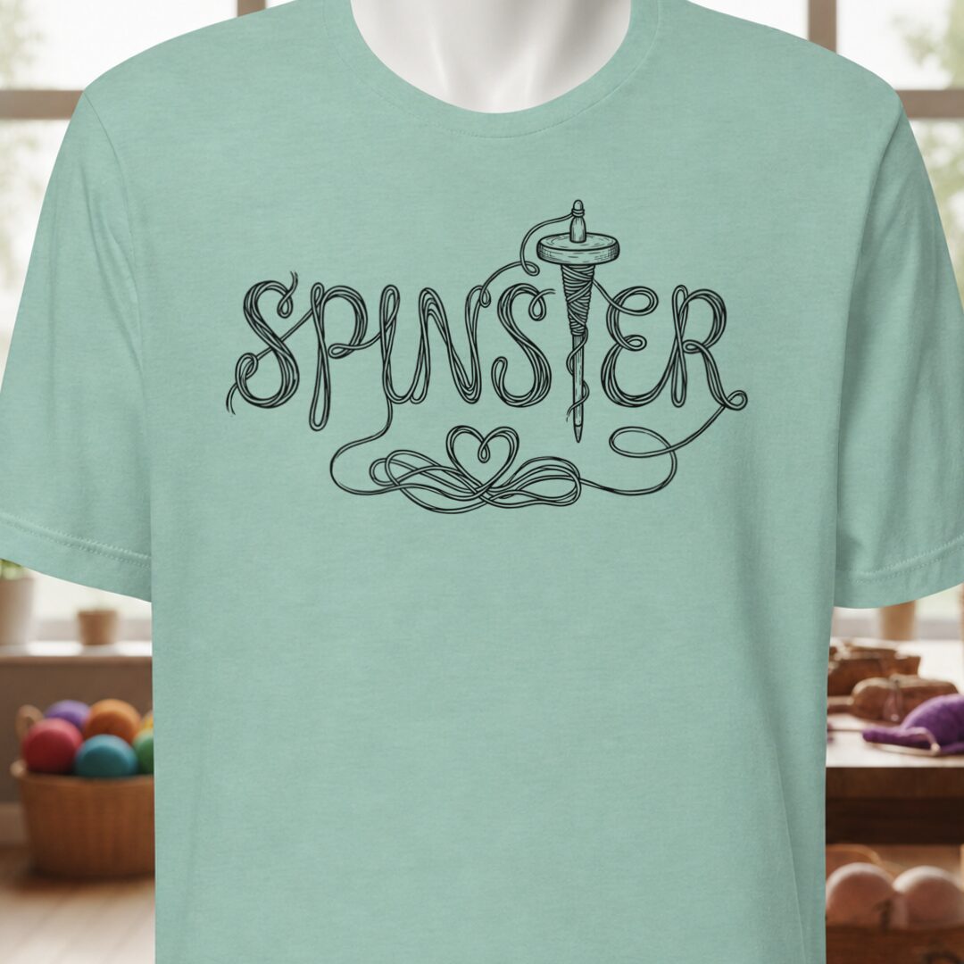 Spinster Text T-Shirt Sea Breeze t-shirt