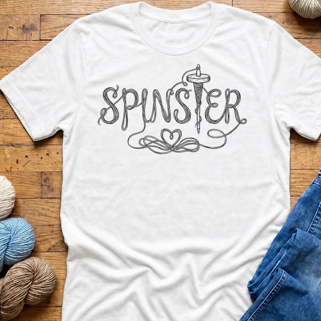 Spinster Text White T-Shirt.jpg