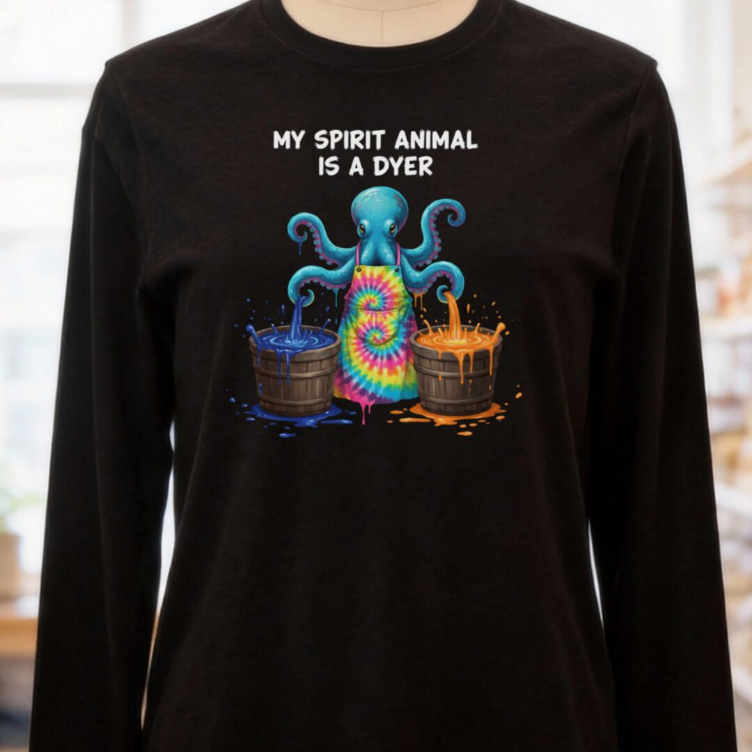 Spirit Animal Dyer Long Sleeve Tee Black Heather t-shirt
