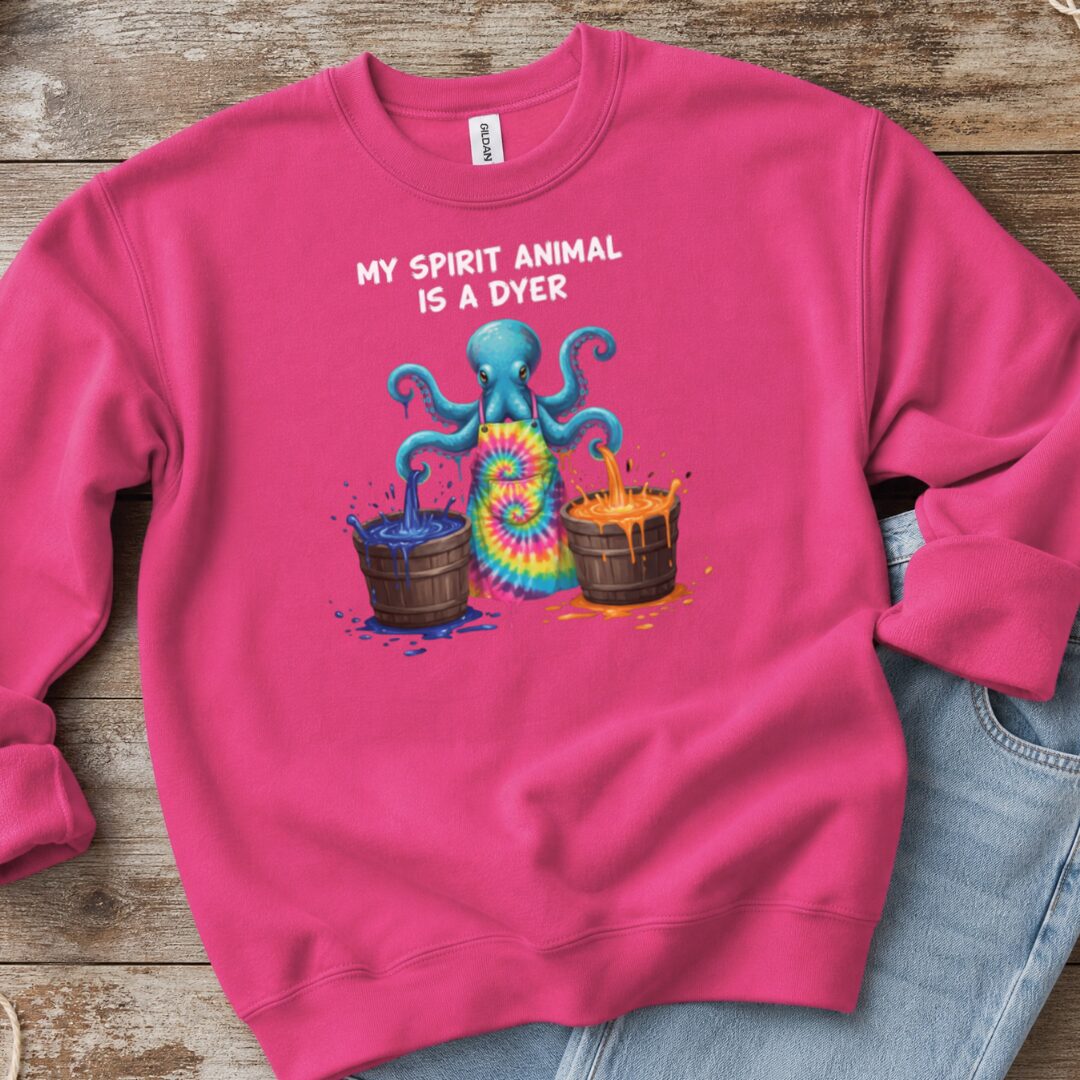 Spirit Animal Dyer Sweatshirt Bright Pink t-shirt