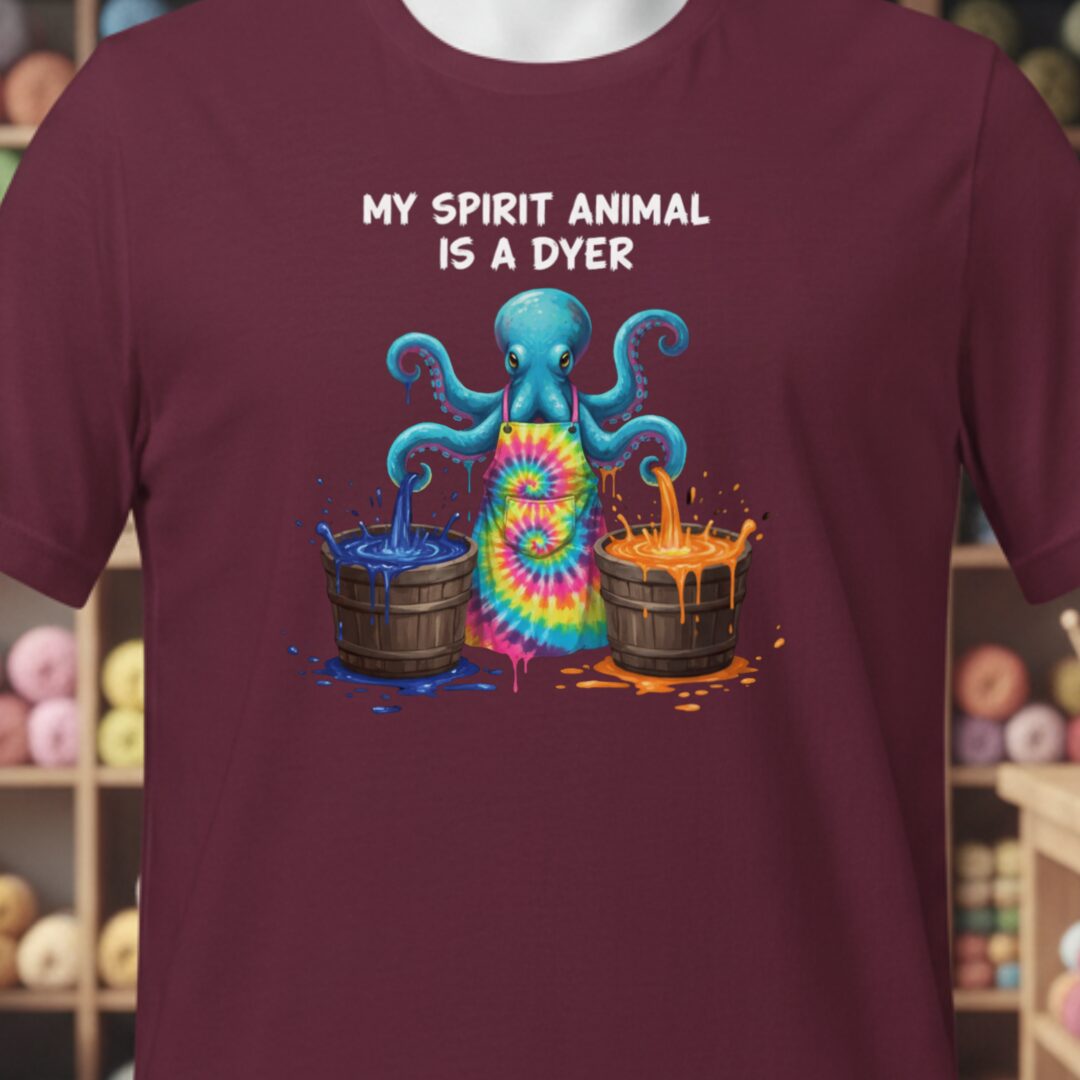 Spirit Animal Dyer T-Shirt Maroon t-shirt
