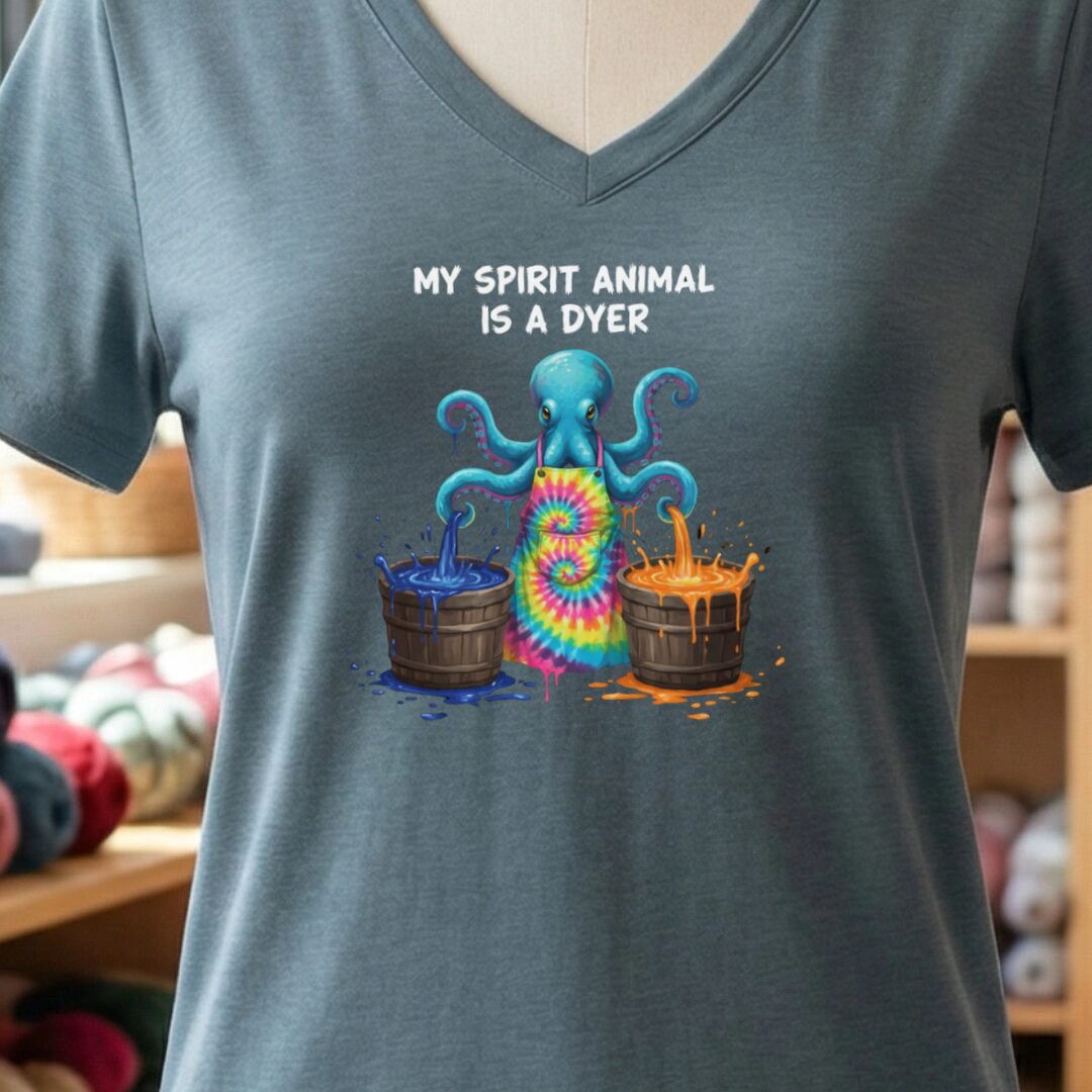 Spirit Animal Dyer V-Neck T-Shirt Slate t-shirt