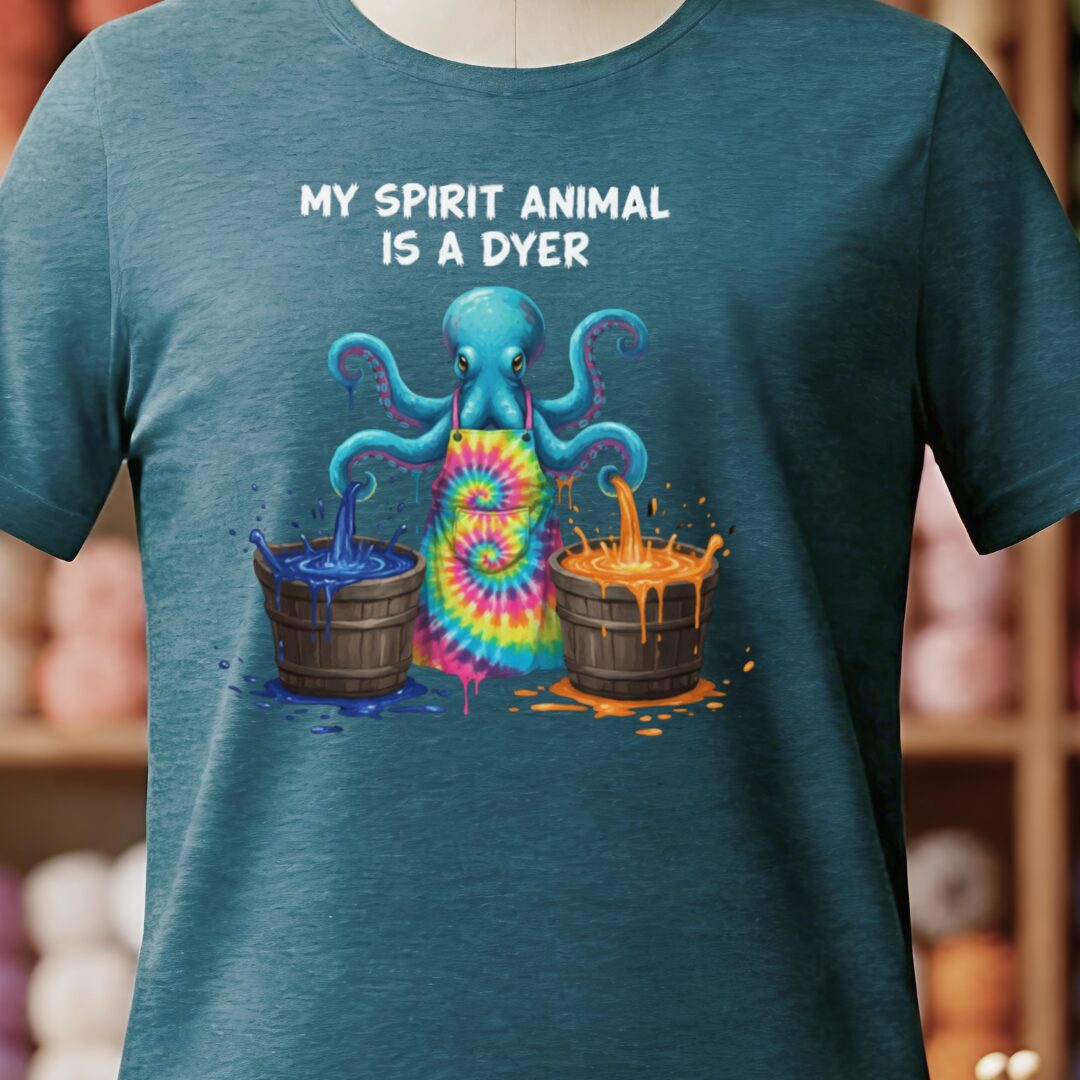 Spirit Animal Dyer T-Shirt Teal Blue t-shirt