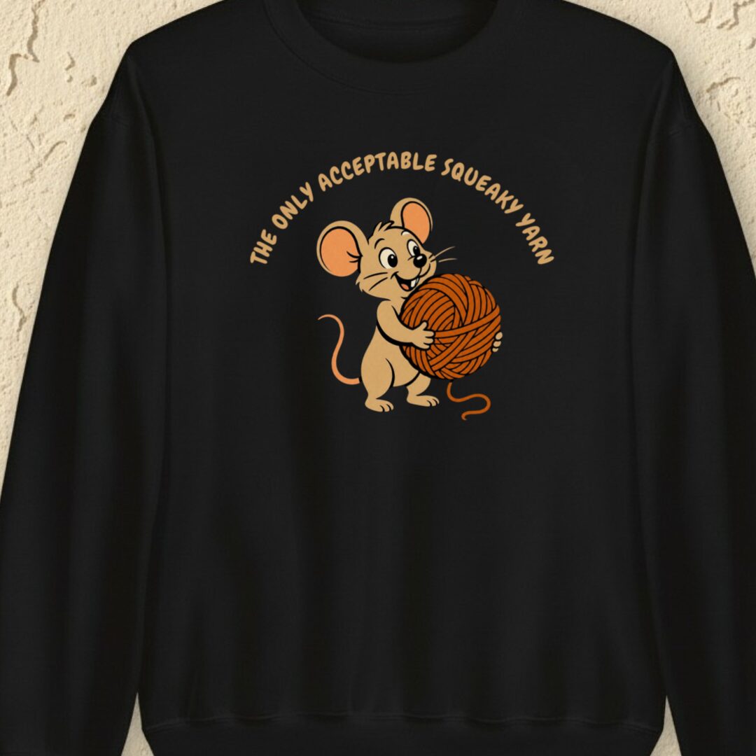 Squeaky Yarn Black Sweatshirt.jpg
