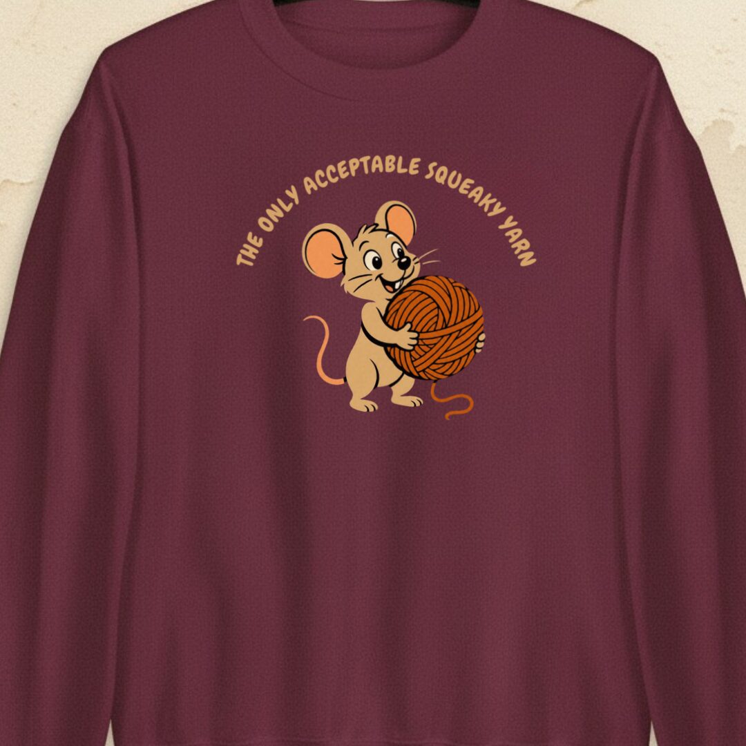 Squeaky Yarn Maroon Sweatshirt.jpg