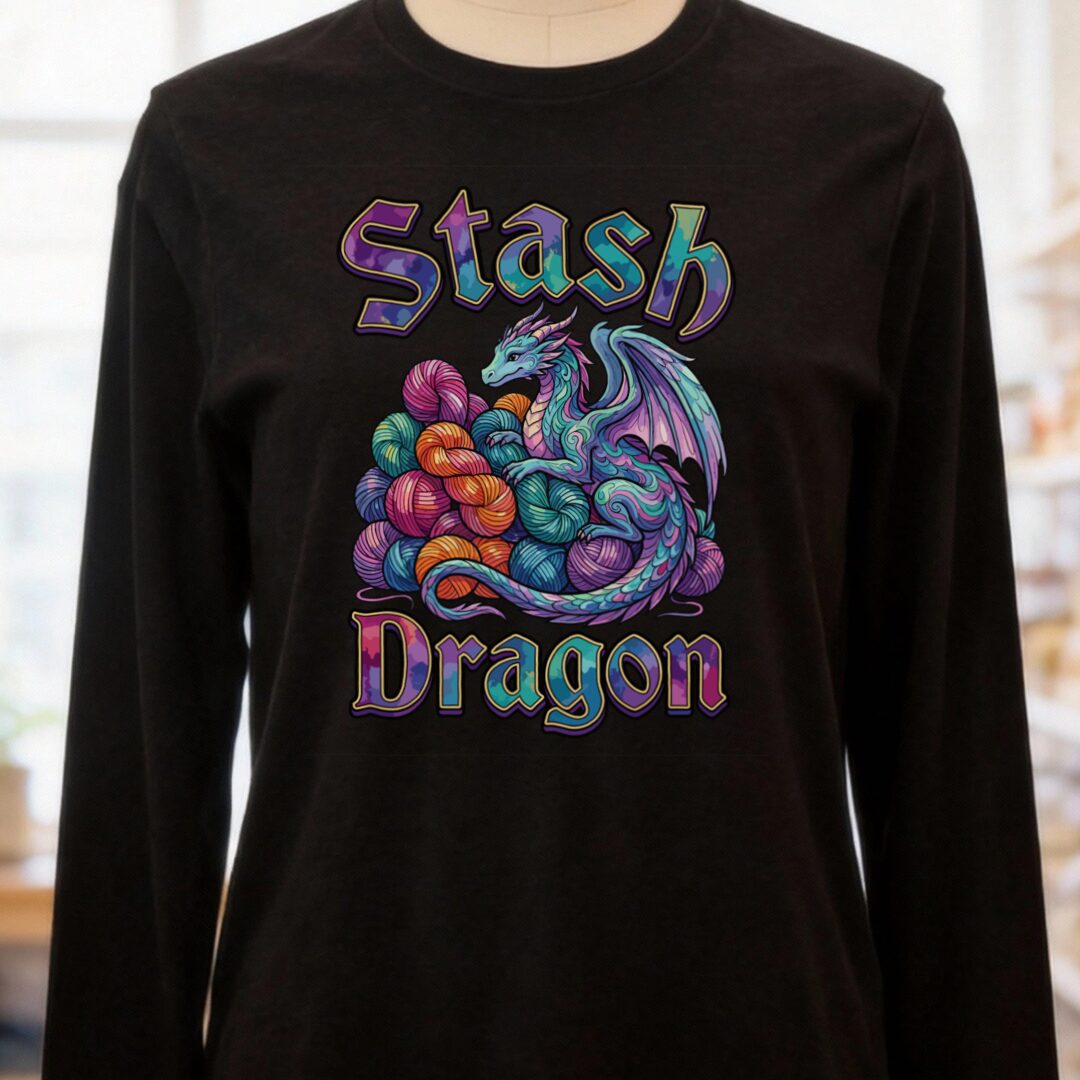 Stash Dragon Long Sleeve Tee Black t-shirt