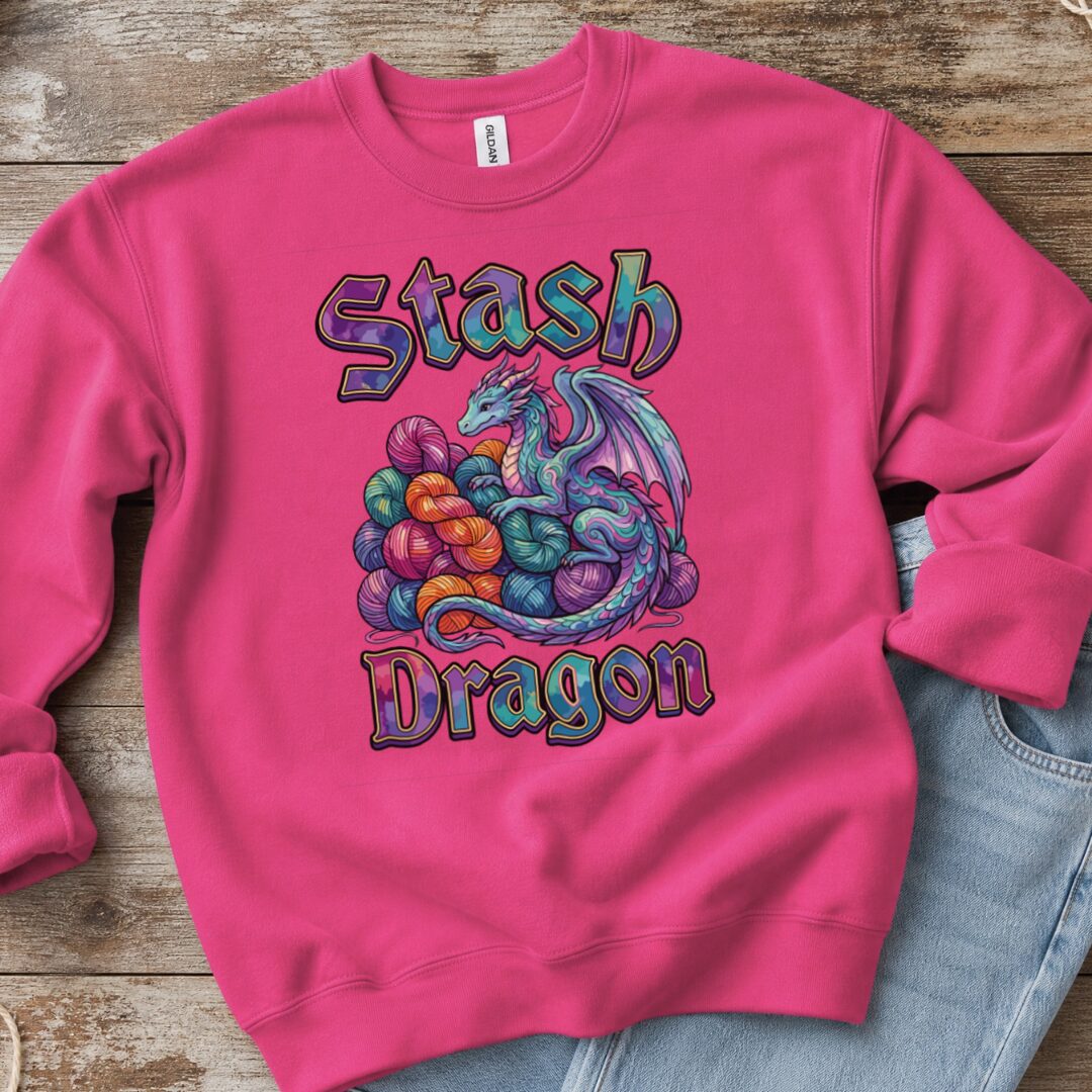 Stash Dragon Sweatshirt Bright Pink t-shirt