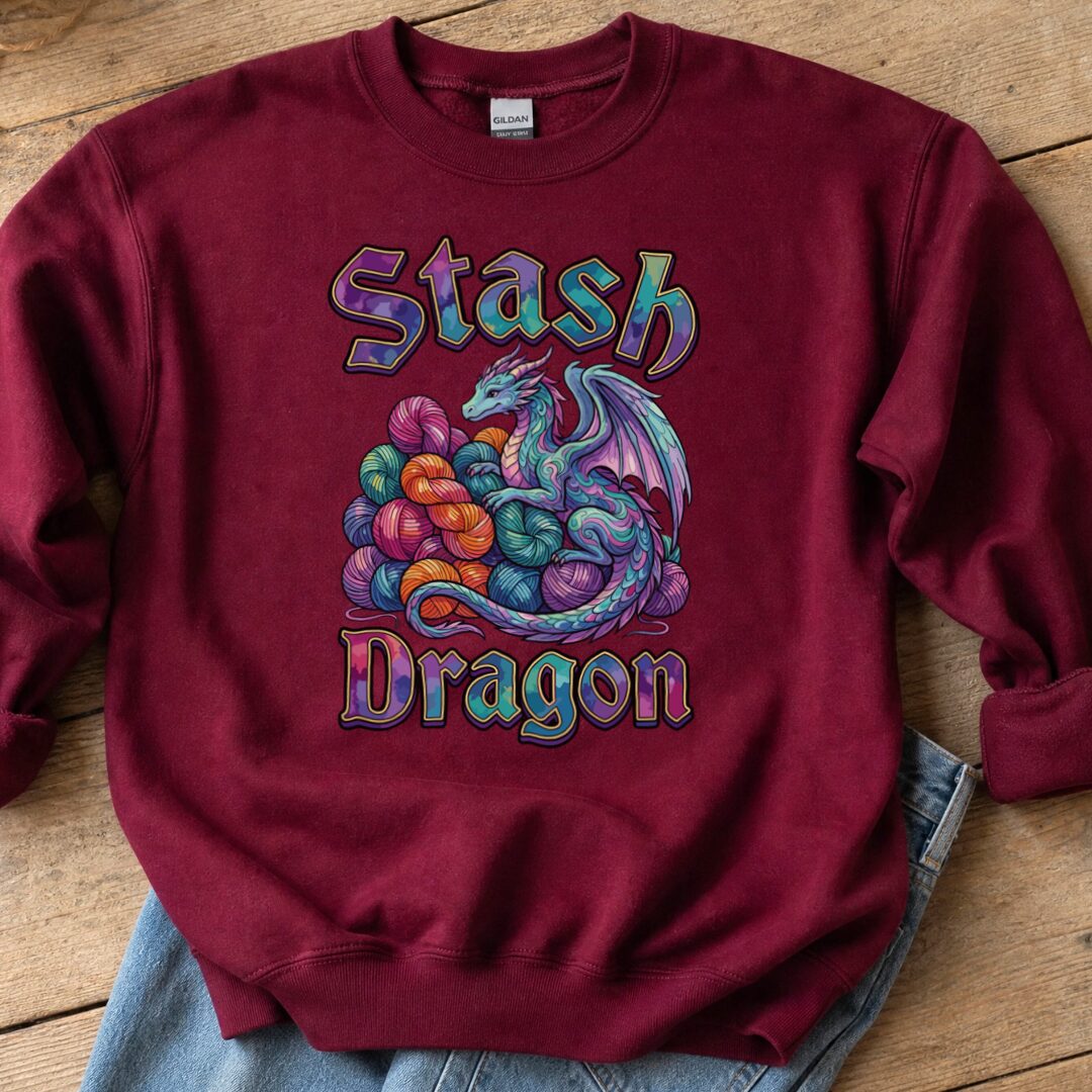 Stash Dragon Sweatshirt Maroon t-shirt