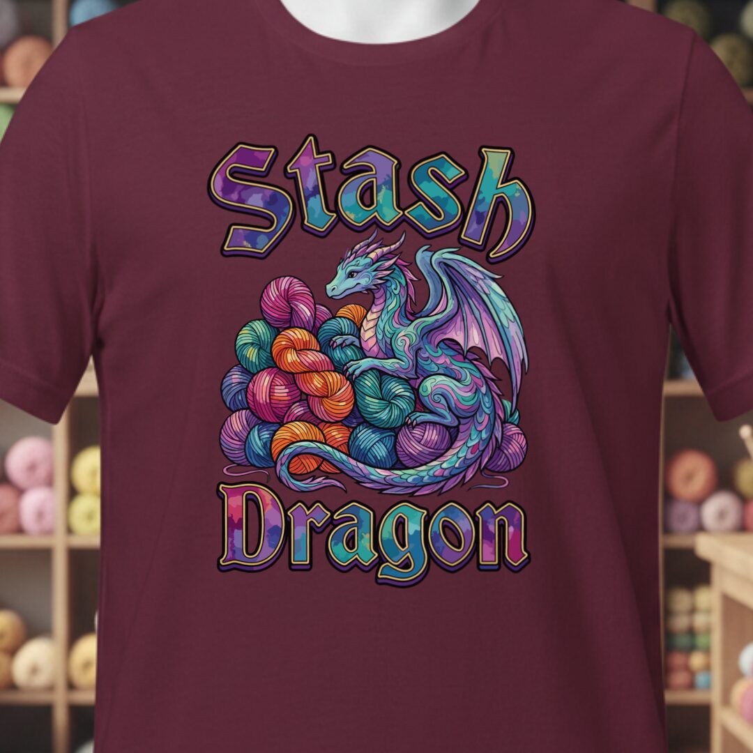 Stash Dragon T-Shirt Maroon t-shirt