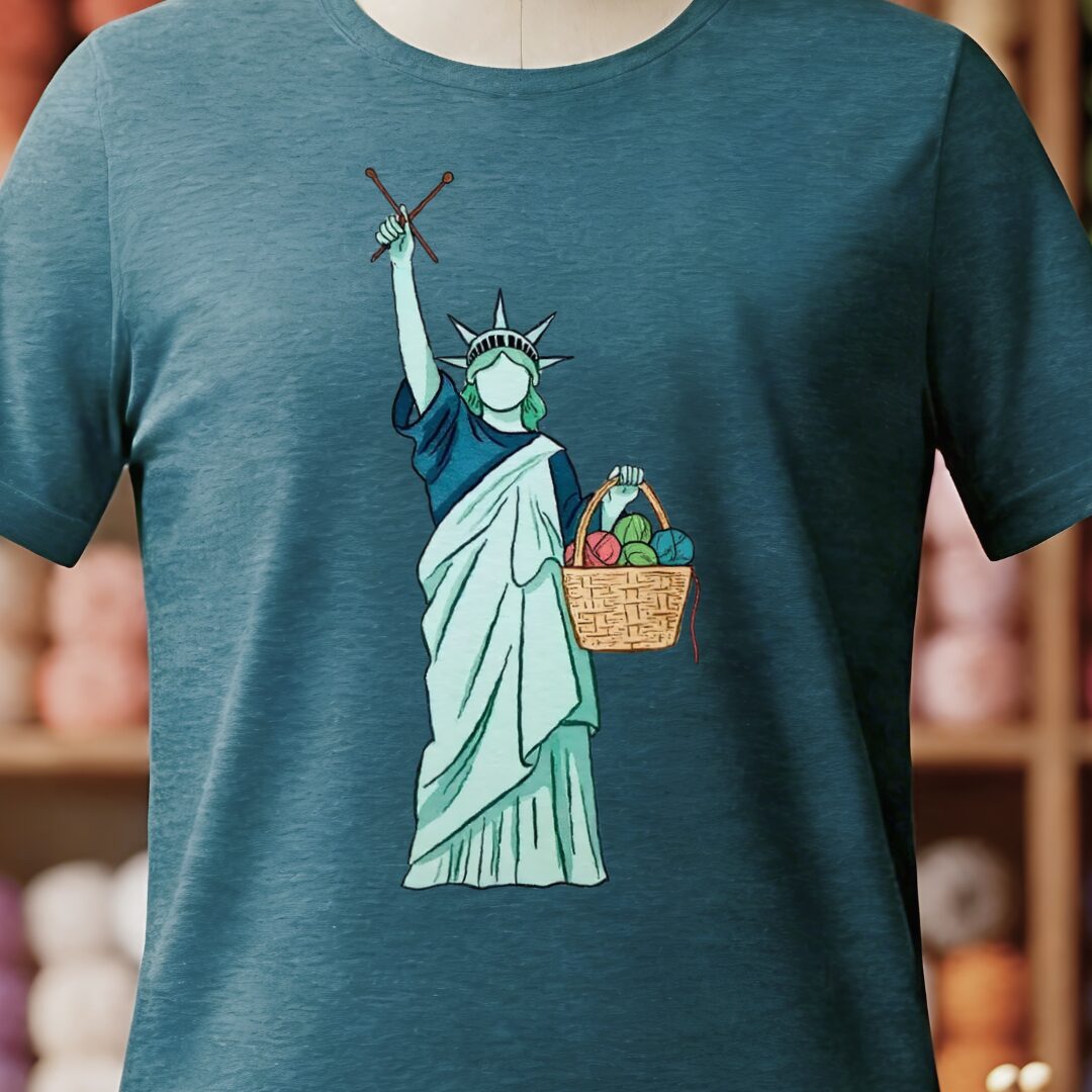 Statue of Liberty T-Shirt Teal Blue t-shirt
