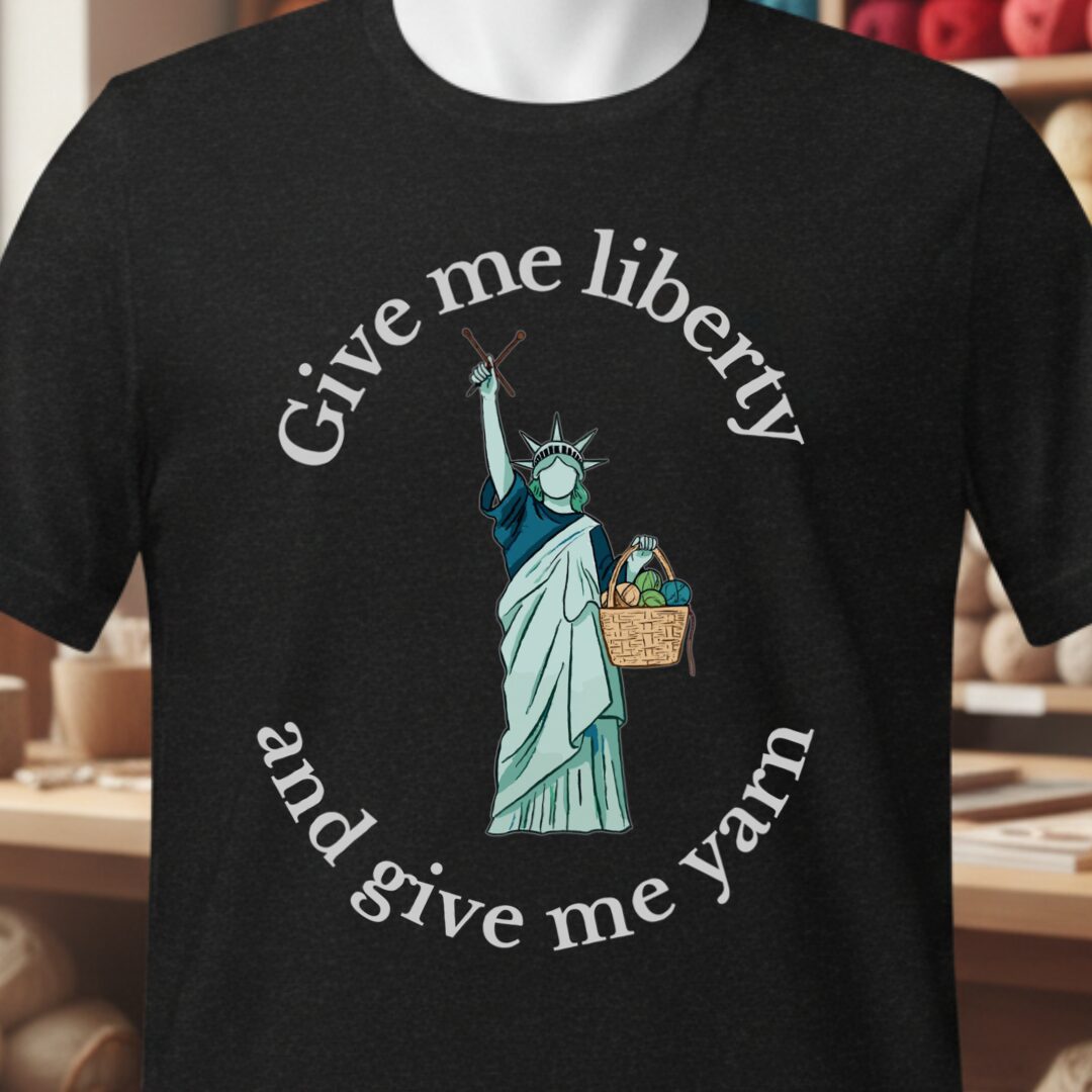 Statue of Liberty T-Shirt (With Text) Black t-shirt