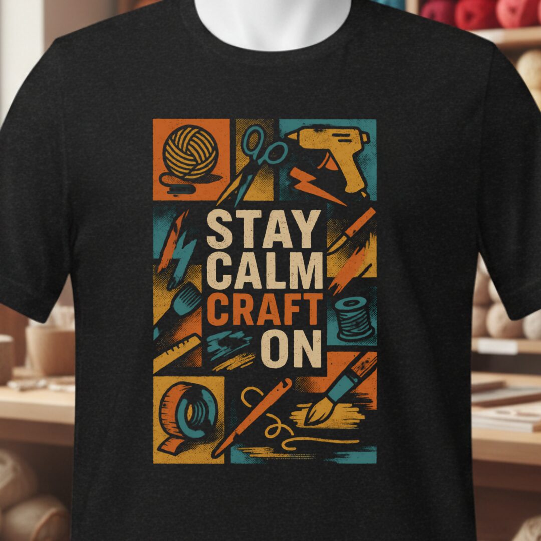 Stay Calm Craft On T-Shirt Black t-shirt