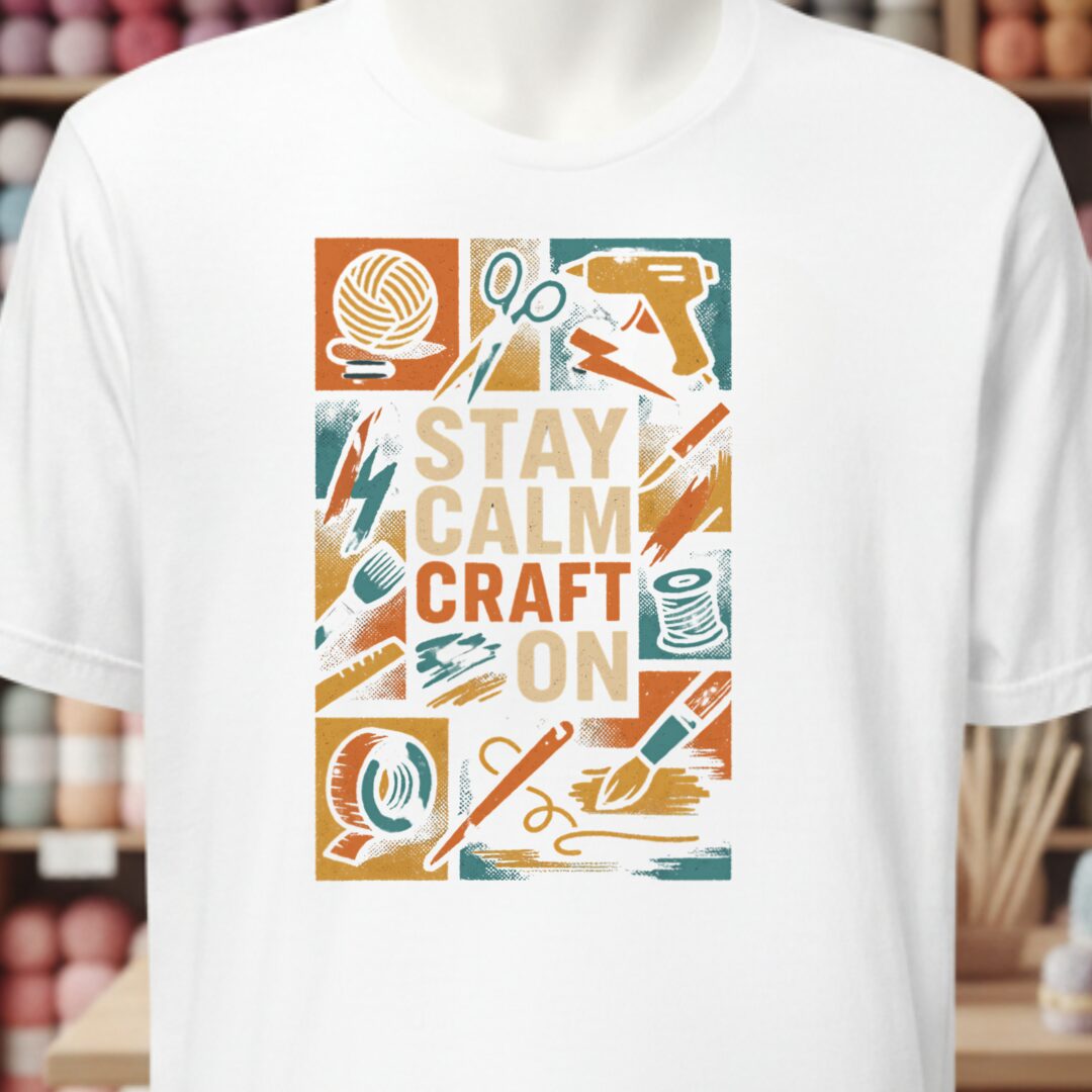 Stay Calm Craft On T-Shirt White t-shirt
