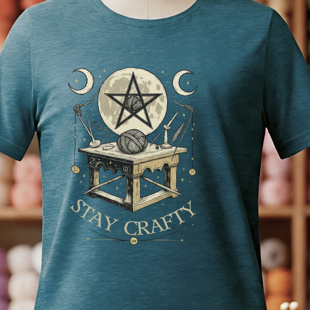 Stay Crafty T-Shirt Teal Blue t-shirt