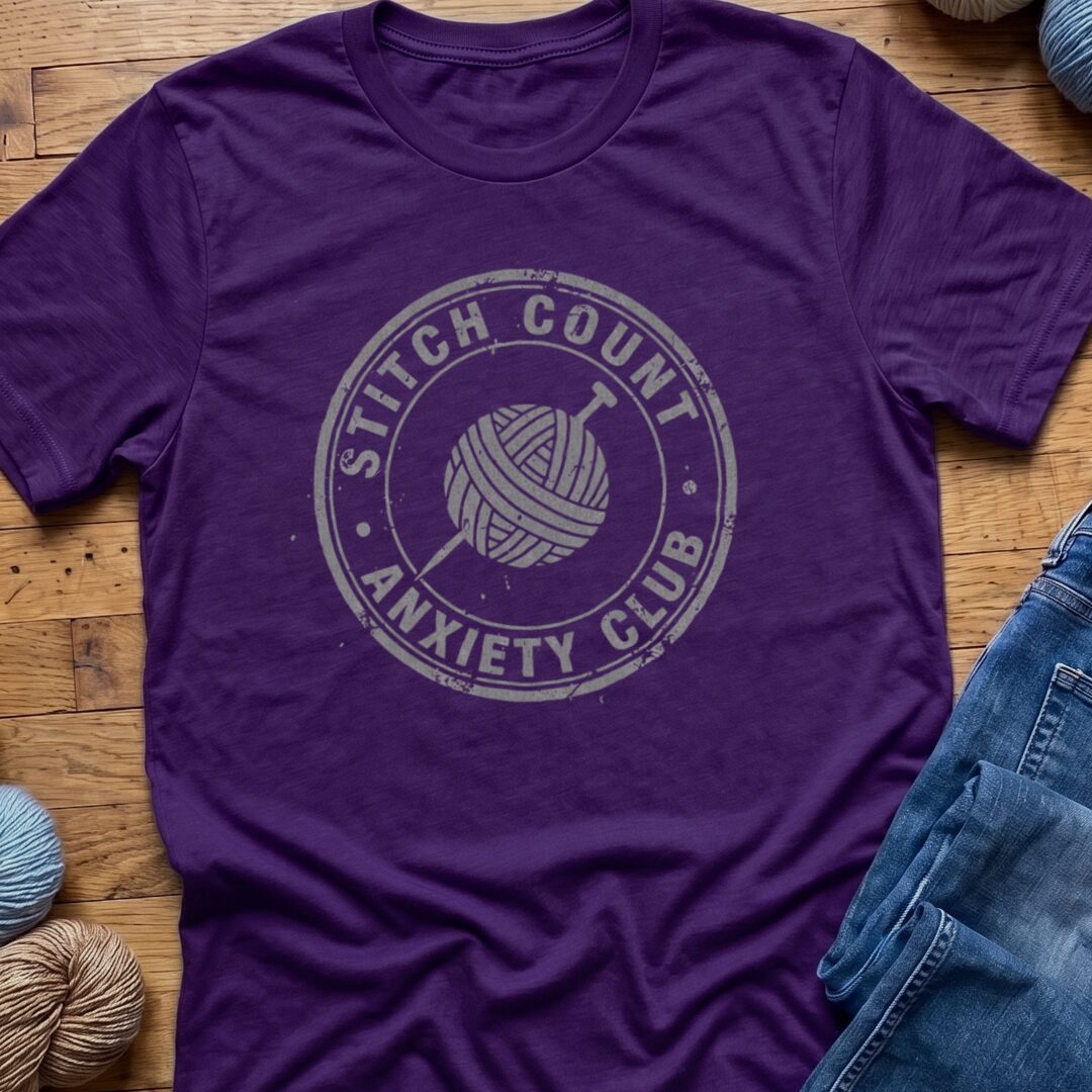 Stitch Count T-Shirt Purple t-shirt