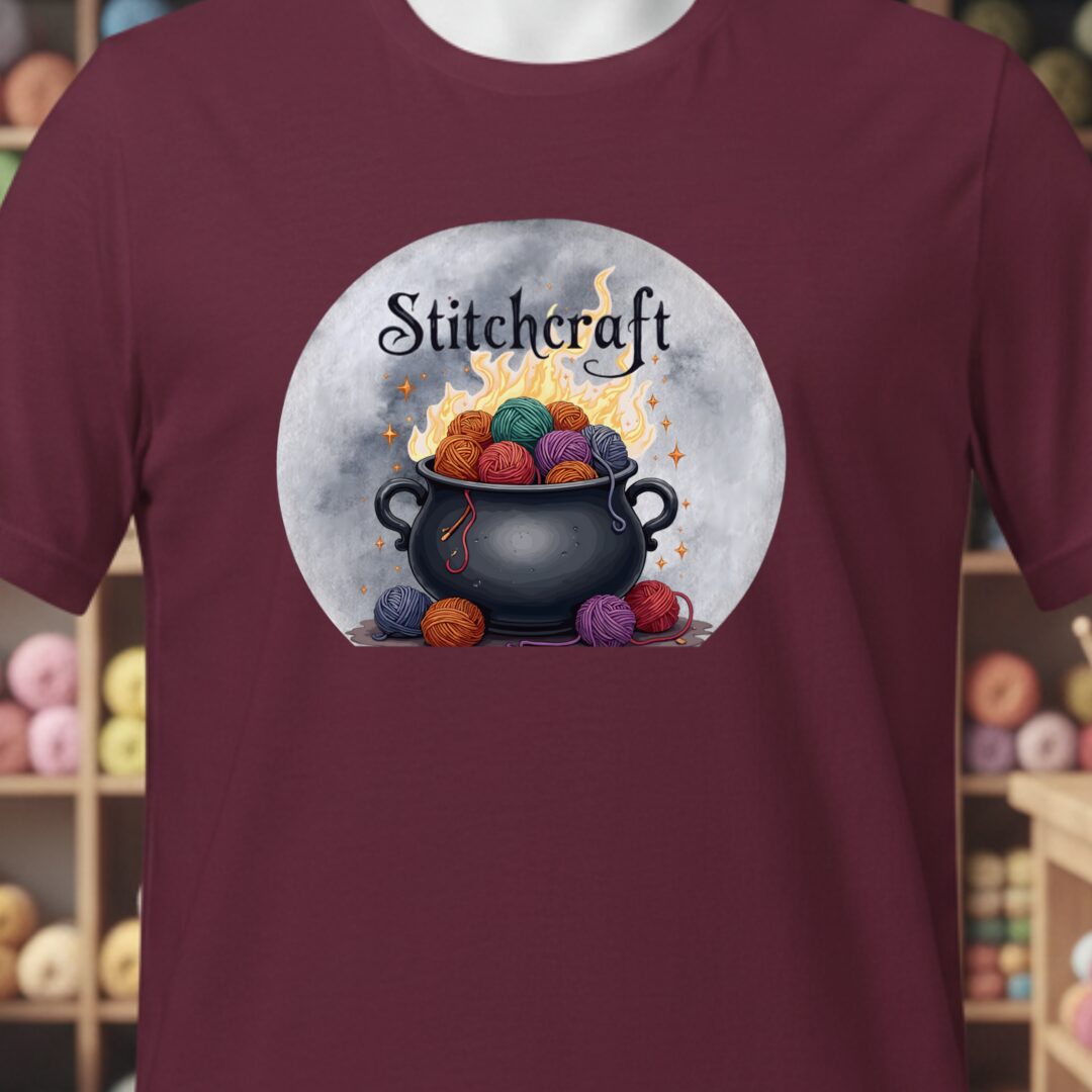 Stitchcraft Cauldron T-Shirt Maroon t-shirt