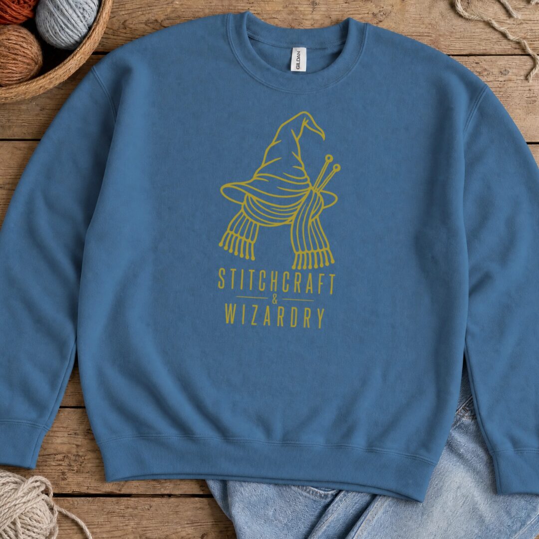 Stitchcraft and Wizardry Sweatshirt Indigo Blue t-shirt