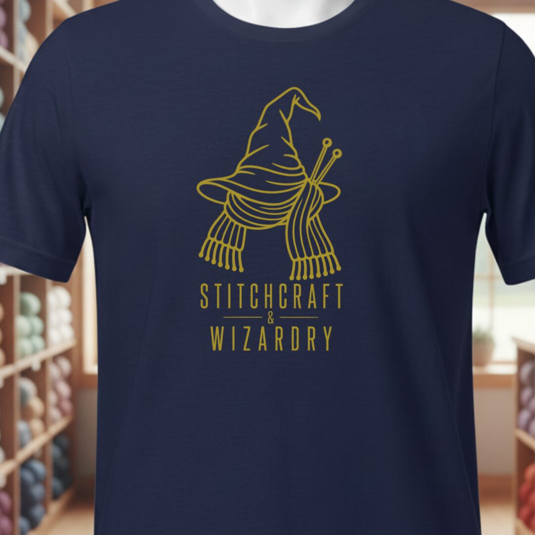 Stitchcraft and Wizardry T-Shirt Navy t-shirt