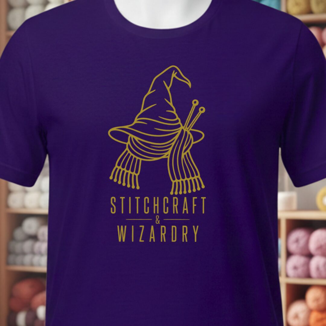 Stitchcraft and Wizardry T-Shirt Purple t-shirt
