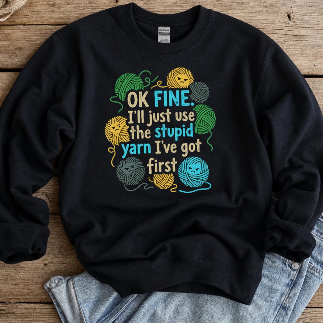 Stupid Yarn Sweatshirt Black t-shirt