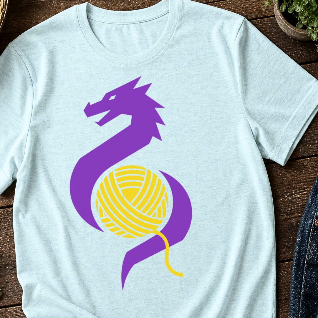 Styalised Dragon T-Shirt Ice Blue t-shirt