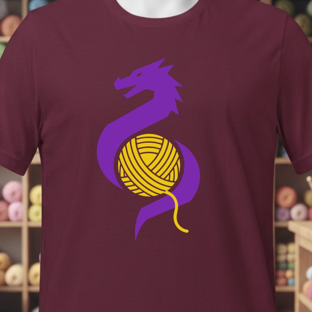 Styalised Dragon T-Shirt Maroon t-shirt