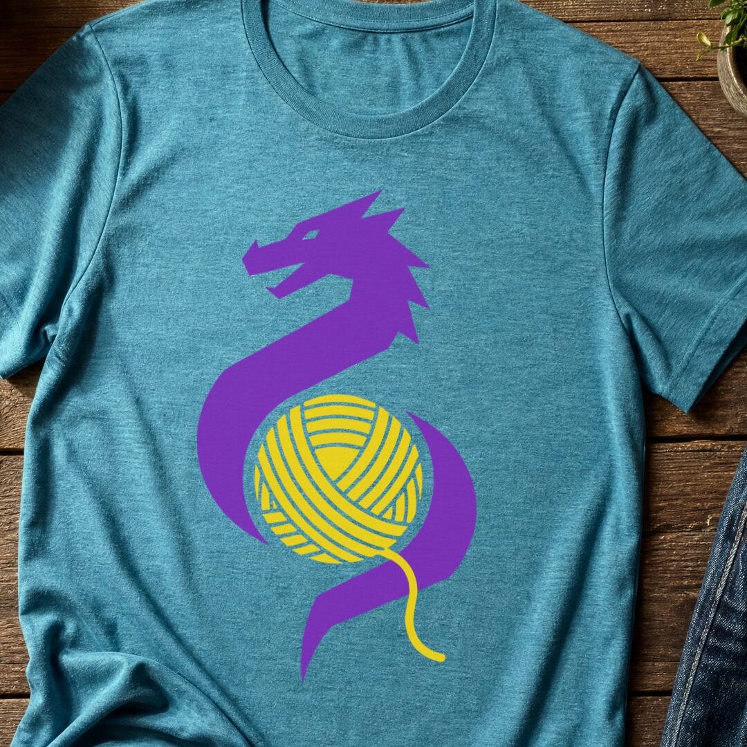 Styalised Dragon T-Shirt Teal Blue t-shirt