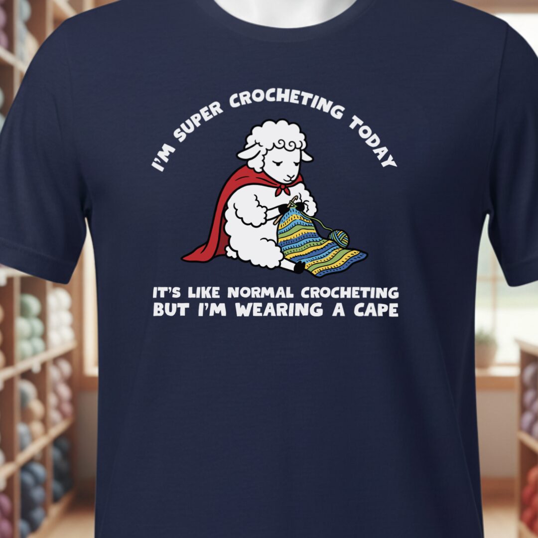 Super Crocheter Navy T-Shirt.jpg