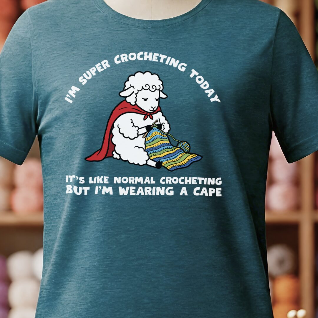 Super Crocheter Teal Blue T-Shirt.jpg
