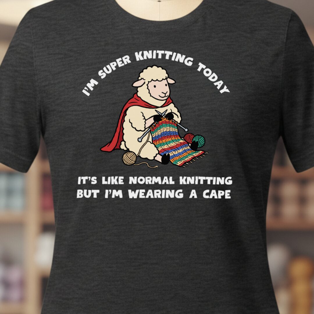 Super Knitter Dark Grey T-Shirt.jpg