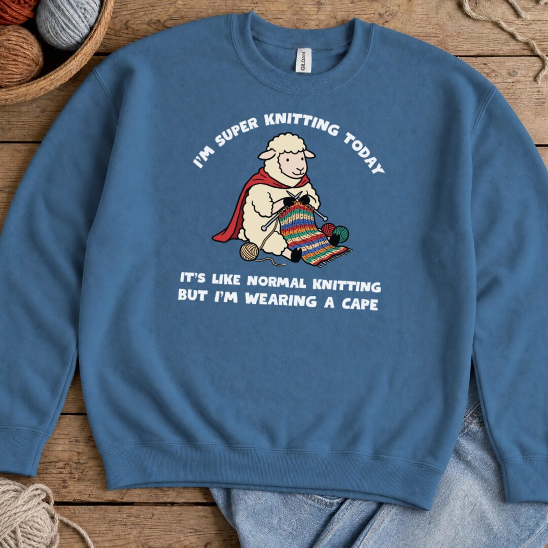 Super Knitter Indigo Blue Sweatshirt.jpg