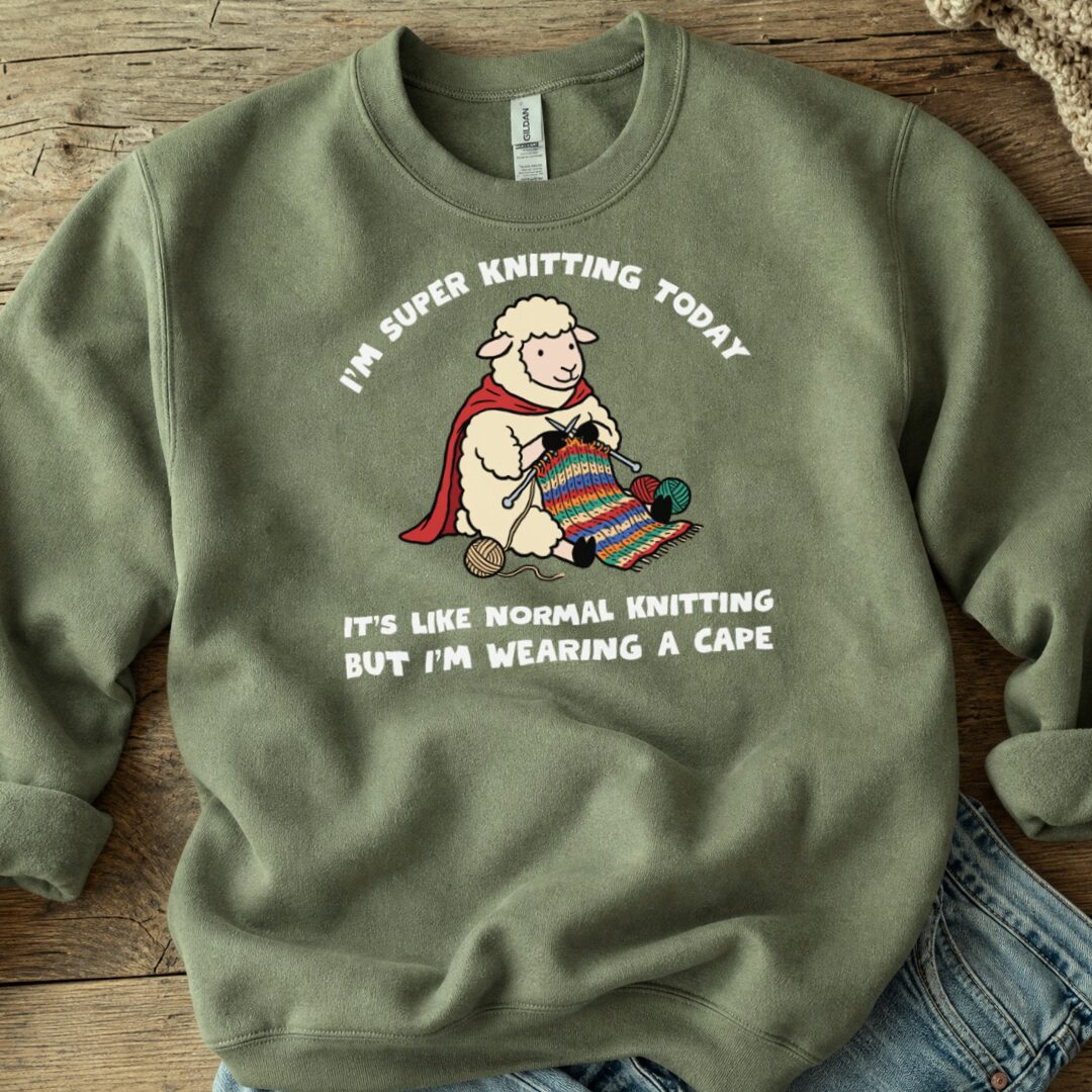 Super Knitter Military Green Sweatshirt.jpg