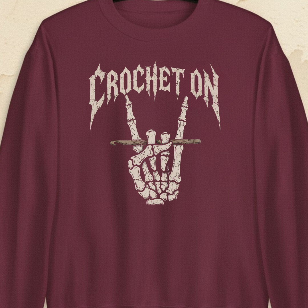 Crochet On Sweatshirt