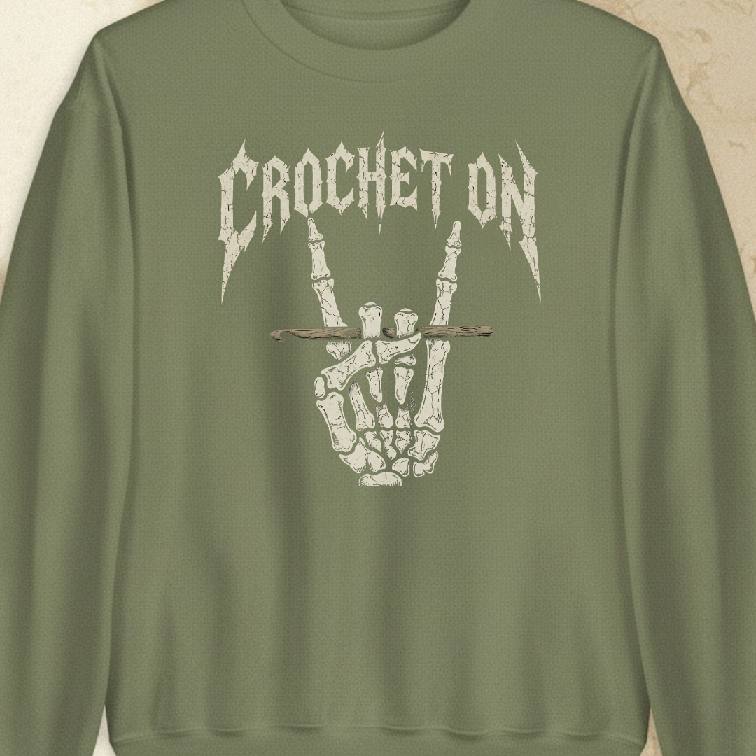 Crochet On Sweatshirt