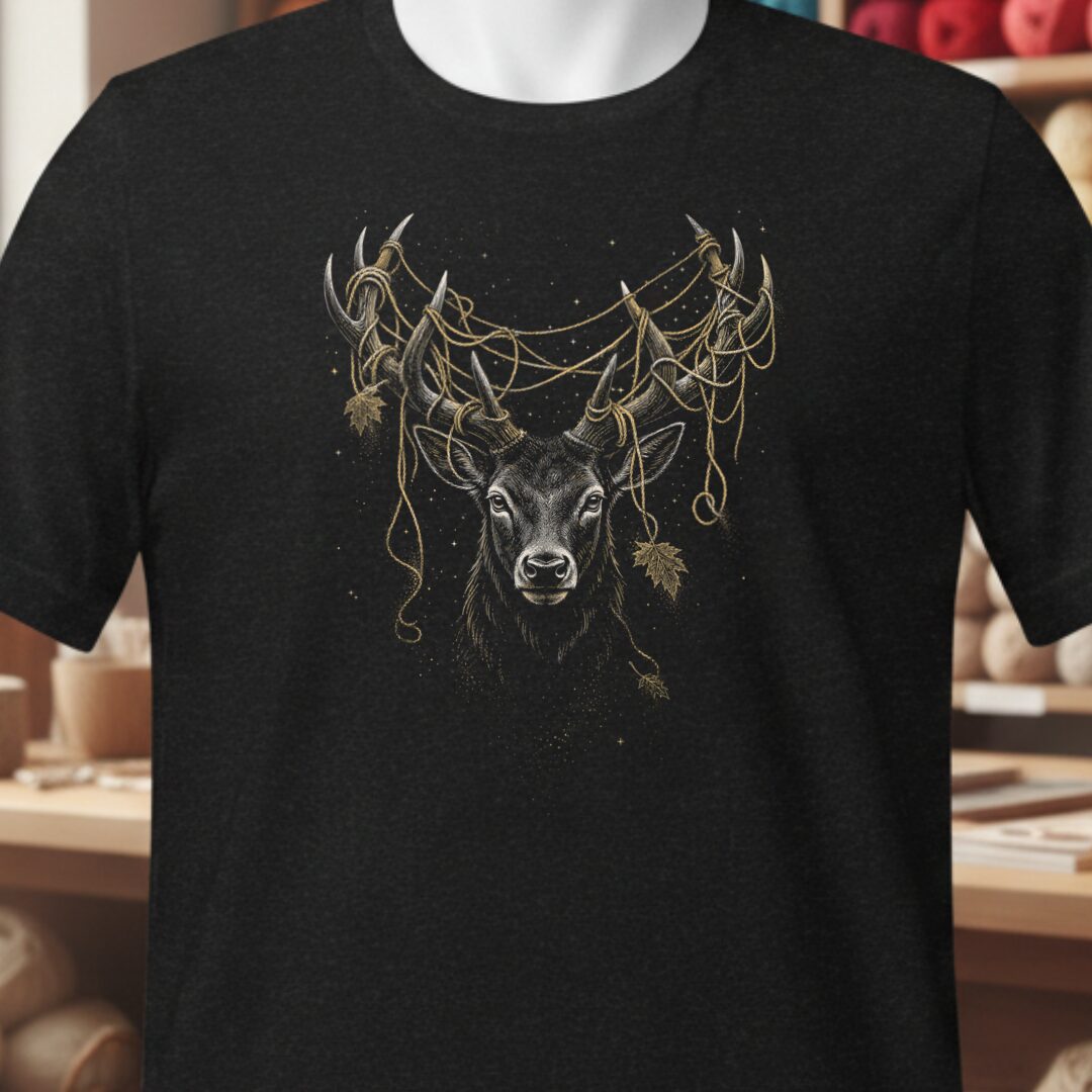 Tangled Deer T-Shirt Black t-shirt