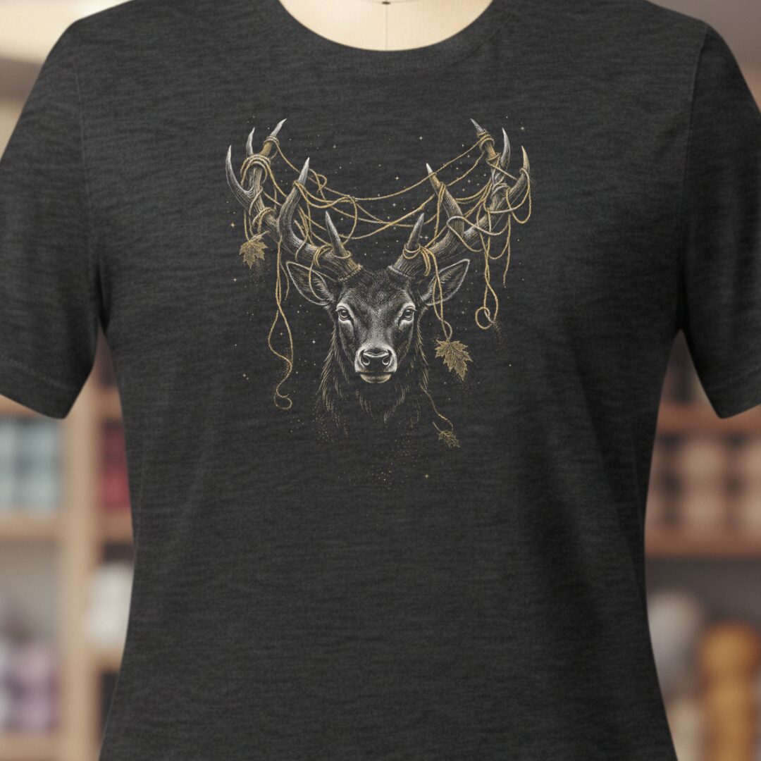 Tangled Deer T-Shirt Dark Grey t-shirt