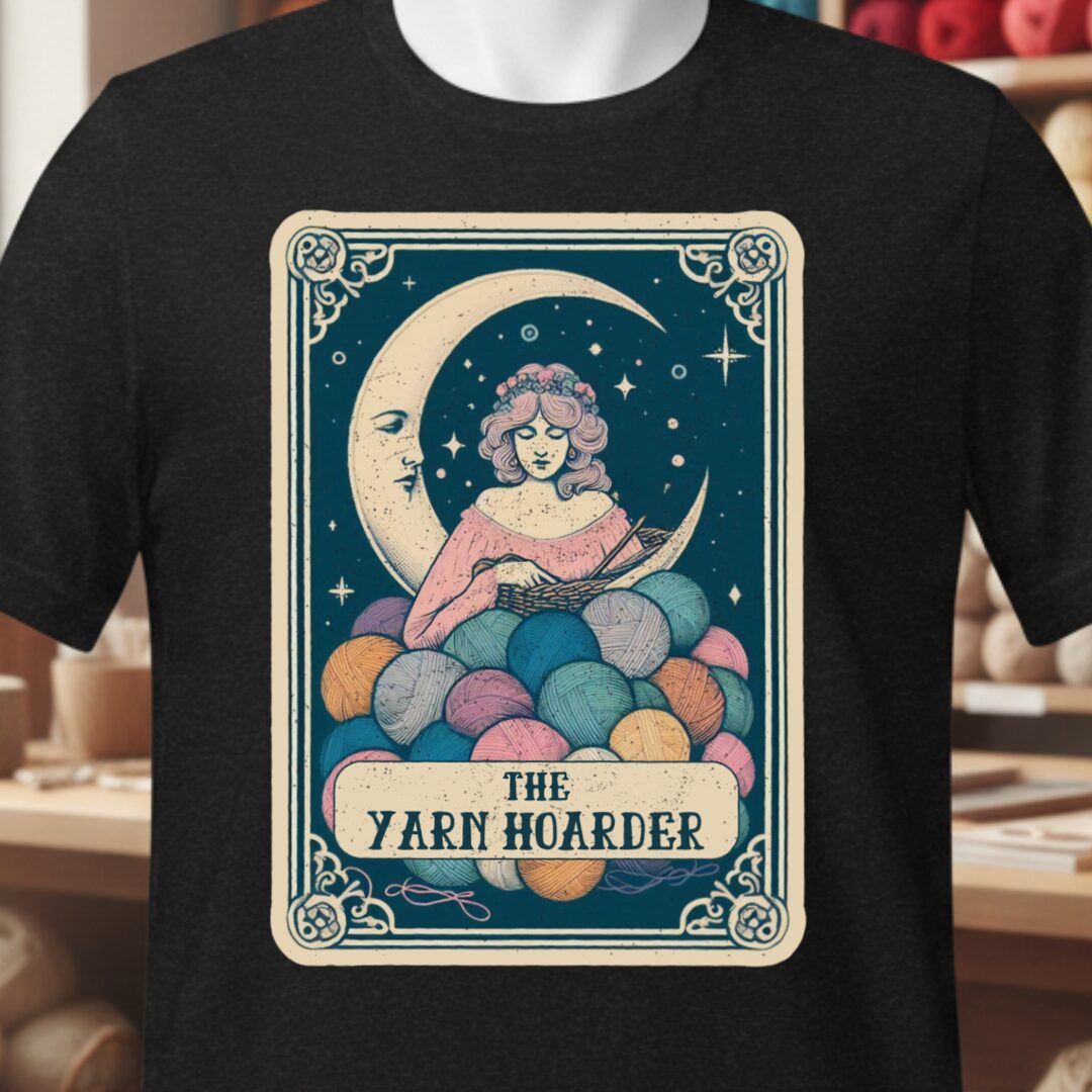Tarot Card Yarn Hoarder T-Shirt Black t-shirt
