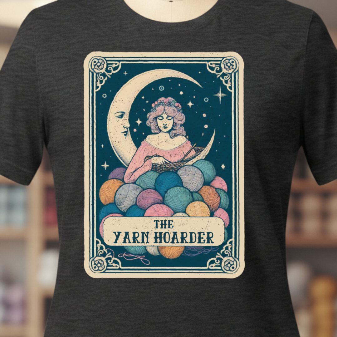 Tarot Card Yarn Hoarder T-Shirt Dark Grey t-shirt