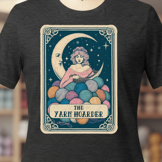 Tarot Card Yarn Hoarder T-Shirt Dark Grey t-shirt